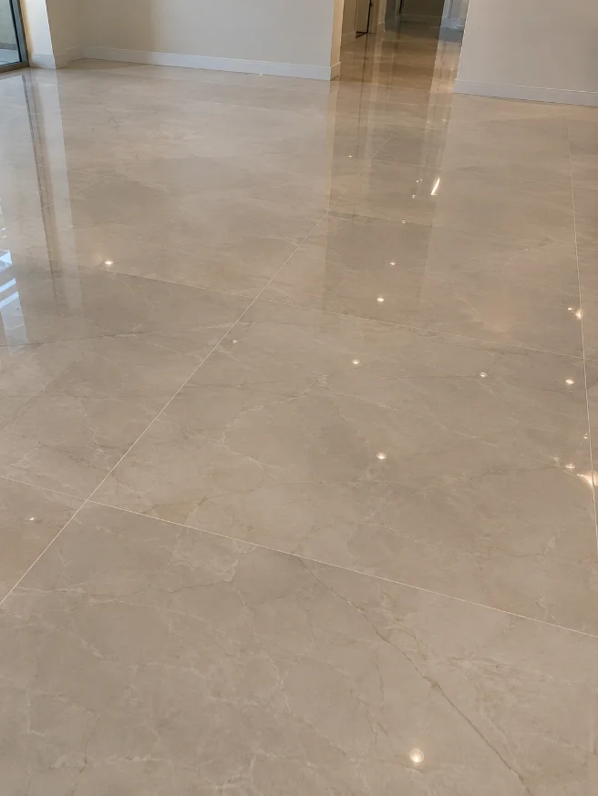 Flooring installer preparing a surface